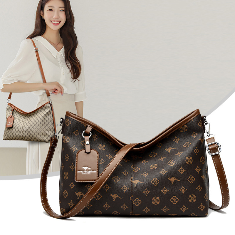 Vintage Large Capacity Women's Tote Bag Free Shipping Designer Luxury New Style Vintage Commuting Handbag Casual Shoulder Crossbody Bag Fashion
