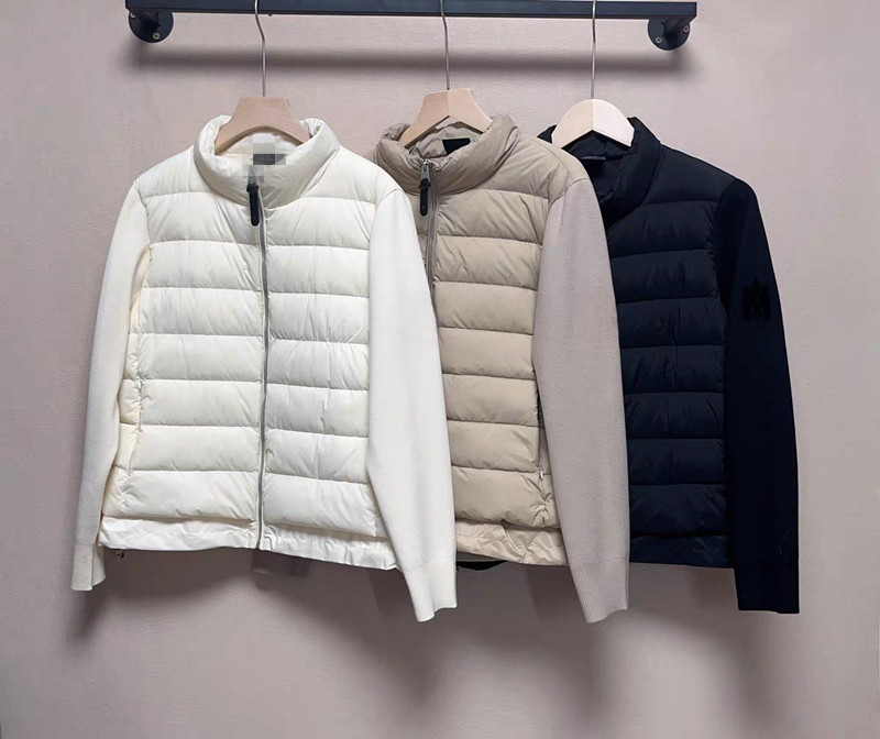 2025 Autumn Winter Down Women's Jackets Zipper Stand Collar Letter Print Pockets Woman's Coats Short Thin Outerwear JMSMEWD25001