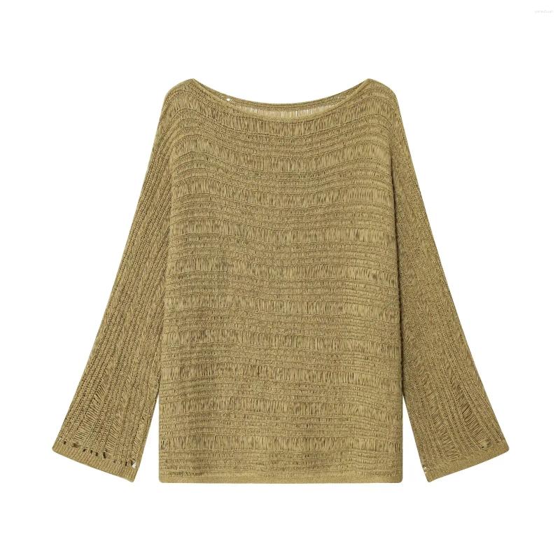 Women's Sweaters Band Knit Sweater Casual Fashion Simple Loose One-shoulder Long-sleeved Pullover