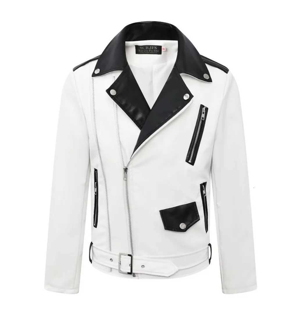 2025 Men Motorcycle Leather Jackets Oblique Zipper Slim New Fashion Male PU Leather Suede Casual Coats Outerwear Leather Jackets XJ250818