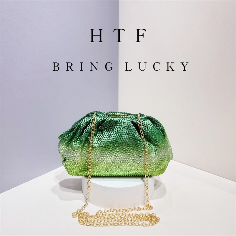 Handle Rhinestones Diamond Evening Clutch Bag Women Handbag Wedding Party Bling Bucket Purse Shoulder Bag Holiday For Lady Bag 250815