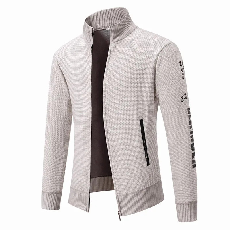 Men d'hiver Cardigans décontractés Sweatercoats Vestes enleceau de haute qualité Coldons de stand-up chaud plus épais 3xl 250818