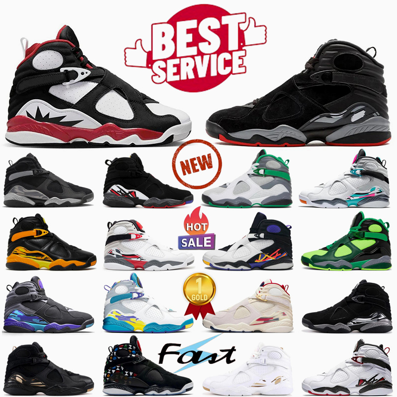 Chaussures de basket-ball de créateurs 8 8s Playoff Aqua Chrome South Beach Cool Grey Take Flight Trophy Noir Samurai Raid 9 9s Baskets de sport