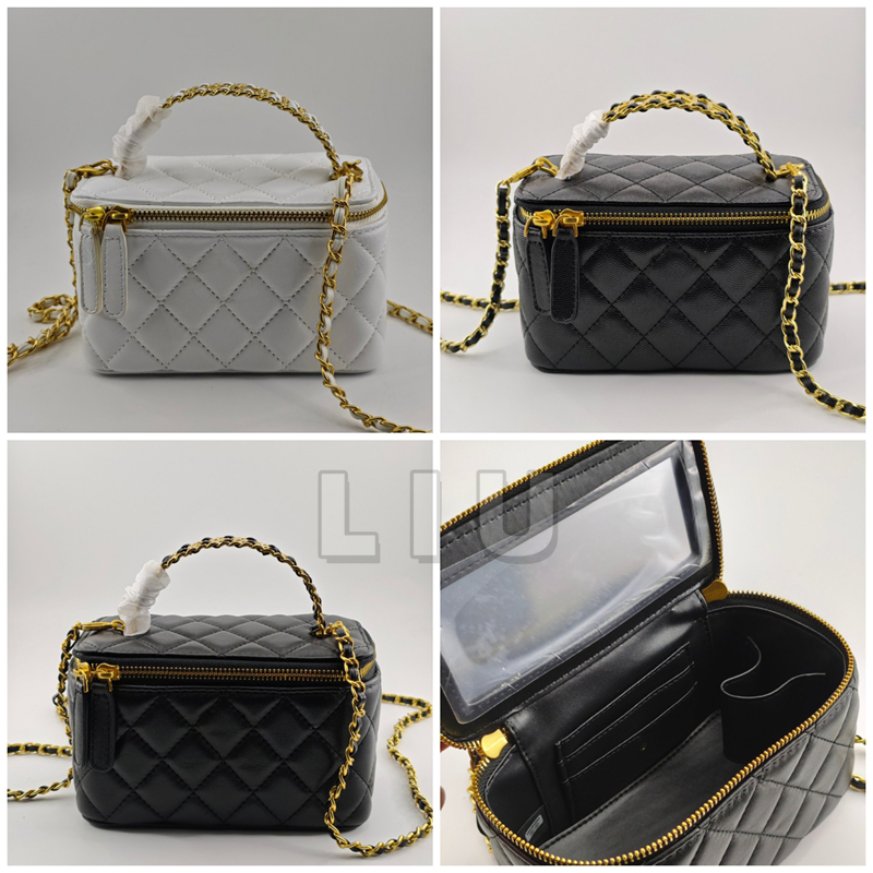 Genuine leather Designer bag High quality Shoulder bag Luxury Toiletry clucth Ladies Chain Handbag Storage Bags tote bag Fashion Cosmetic Bag
