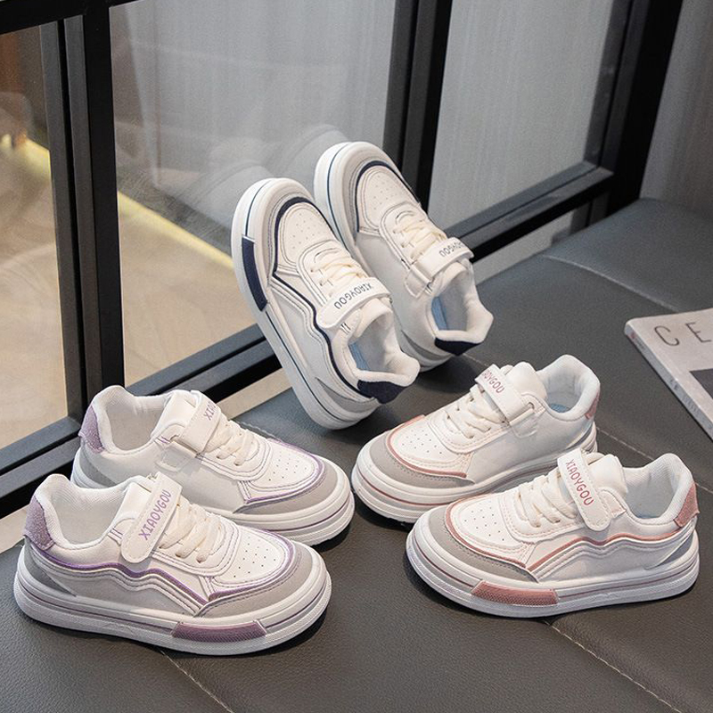 Kids Board Shoes Girl's Sneakers Fashion Hook Student Shoes Boys Sport Running Shoes Autumn New Toddler Casual Shoes Size 26 - 37 K0552