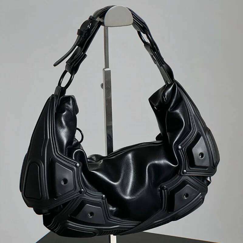Designer Bags Women Shoulder Vintage Underarm Punk Tote Girls PU Leather Armpit Multipocket Y2k Female Commute Daily Bag Luxury Bag