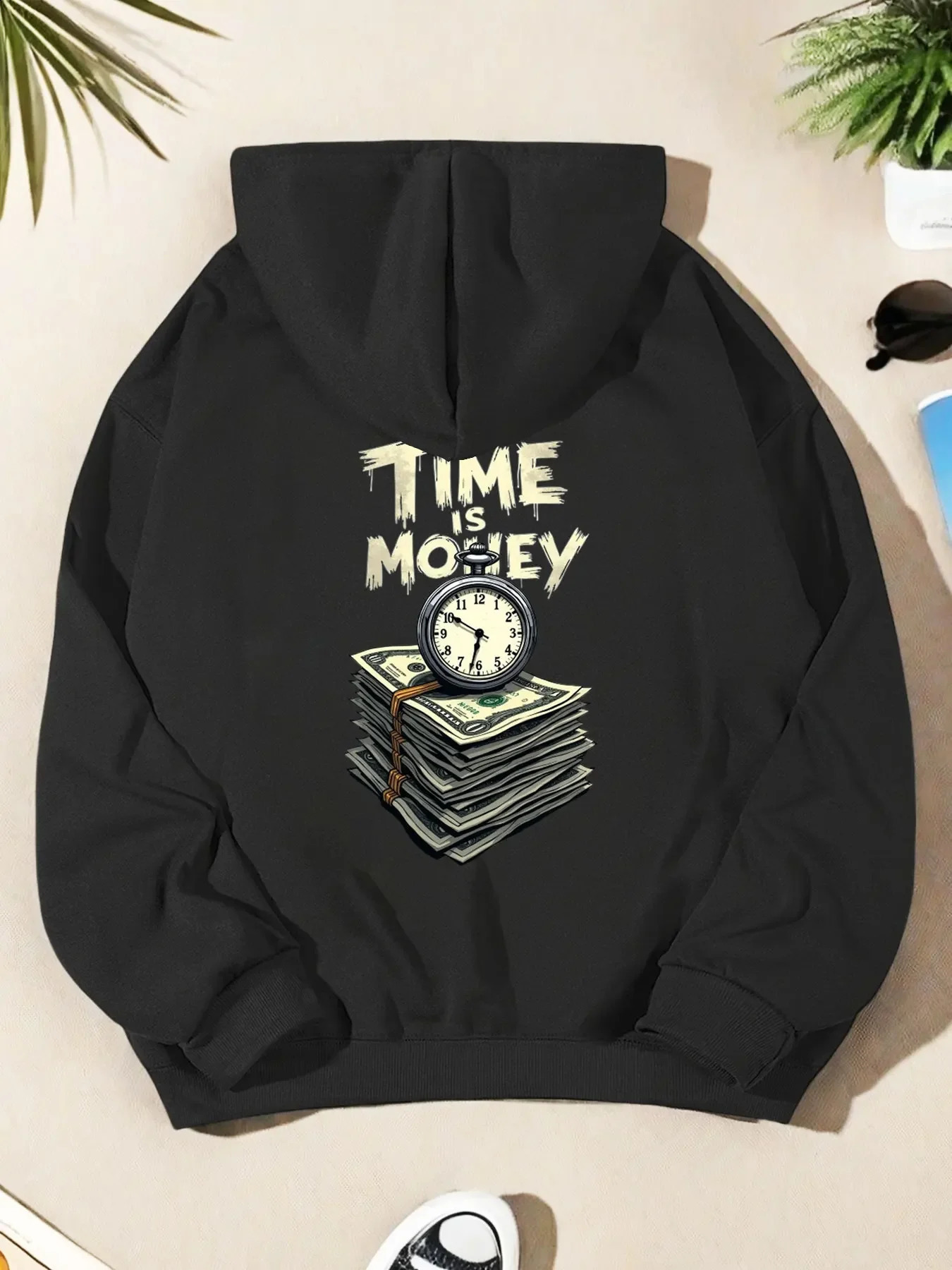 Sweat à capuche pour hommes à manches longues imprimement décontractée avec des pulls molletonnés de printemps HIP HOP PAPAGE TOP TOP MALON SPART