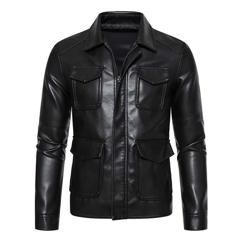 Spring Leather Mens Youth Trend Autumn And Winter New Slim Korean Version Of Handsome Mens Leather Jacket XJ250818