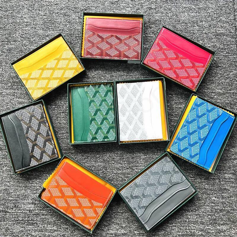 Top quality Genuine Leather Wallets Purse card holder with box s famous designer single wallet Men Women's Holders Coin Lambskin Mini Key Po
