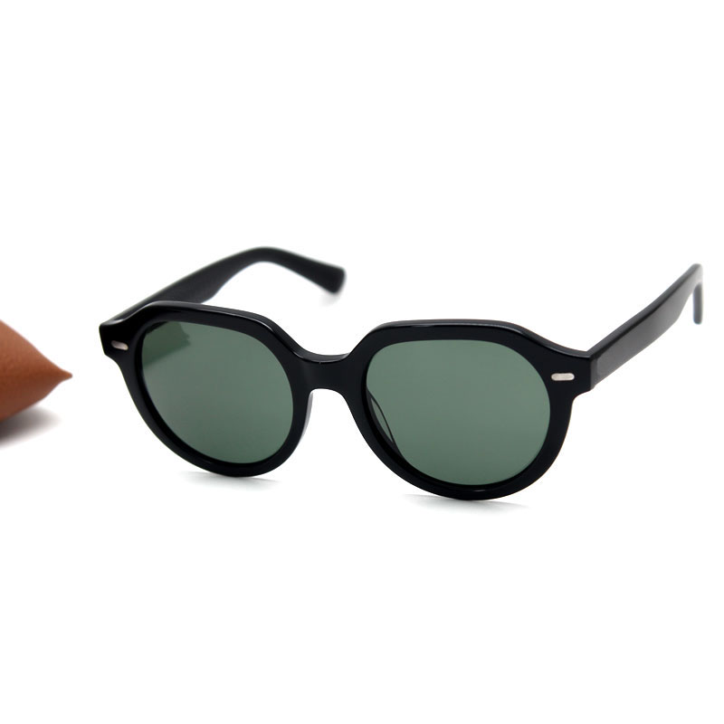 4399 Sunglasses Mens Designer Black Frames Square Gina Glasses Ladys Fashion Green Lens Classic Outdoor Eyewear With Box 53mm