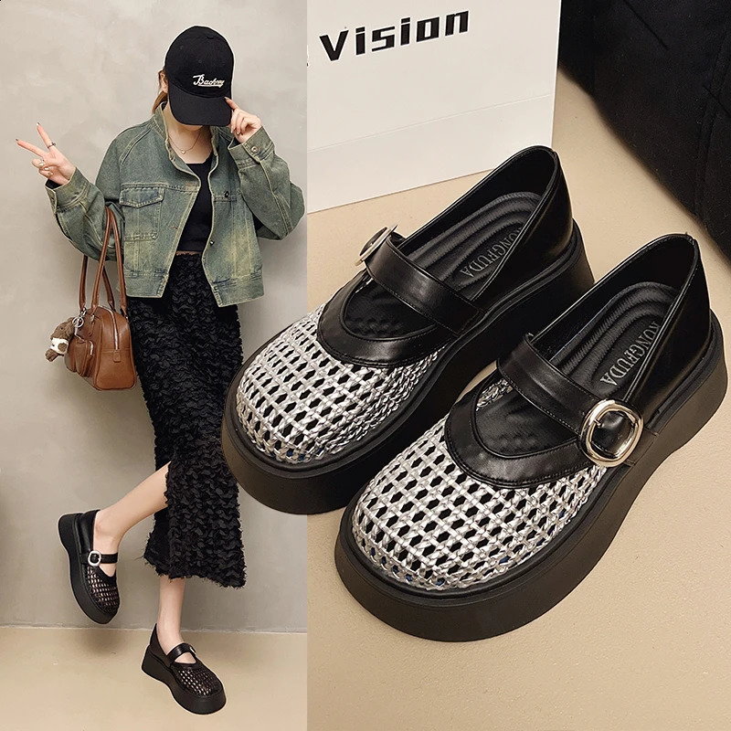 Mesh Flats Slippers Womens Platform Mules Shoes Fashion Summer Sandals Fashion Walking Flip Flops Sandalias De Mujer 250814
