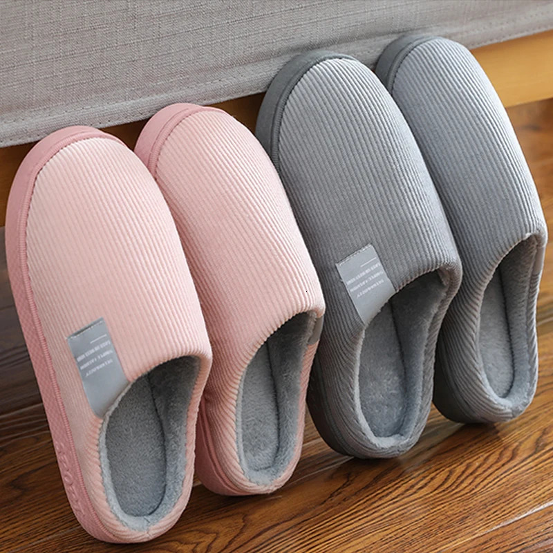 Thick Winter Warm Men Fur Slippers House Non Slip Soft Shoes Comfort Flat Heel Home Indoor Bedroom Plush Slippers for Couples 250814