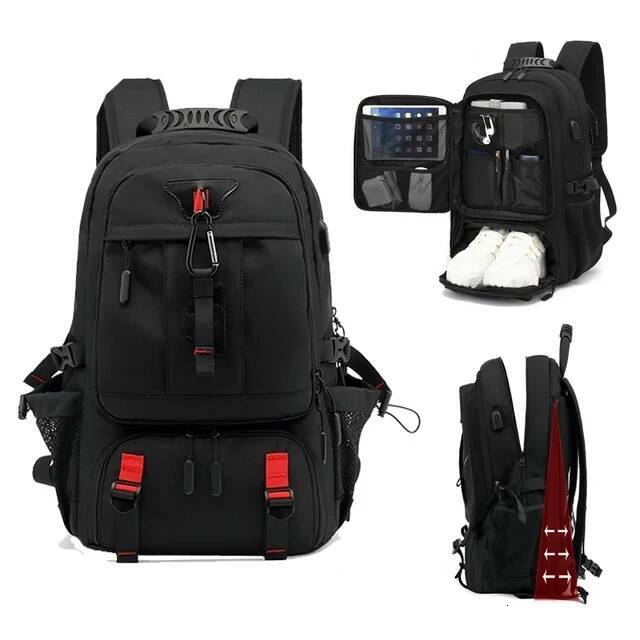 17 pouces 60 * 40 * 23 80L Men Homme Mâle Sac à dos Méronie grande capacité Sac de voyage extérieur homme imperméable sac à dos mochila de haute