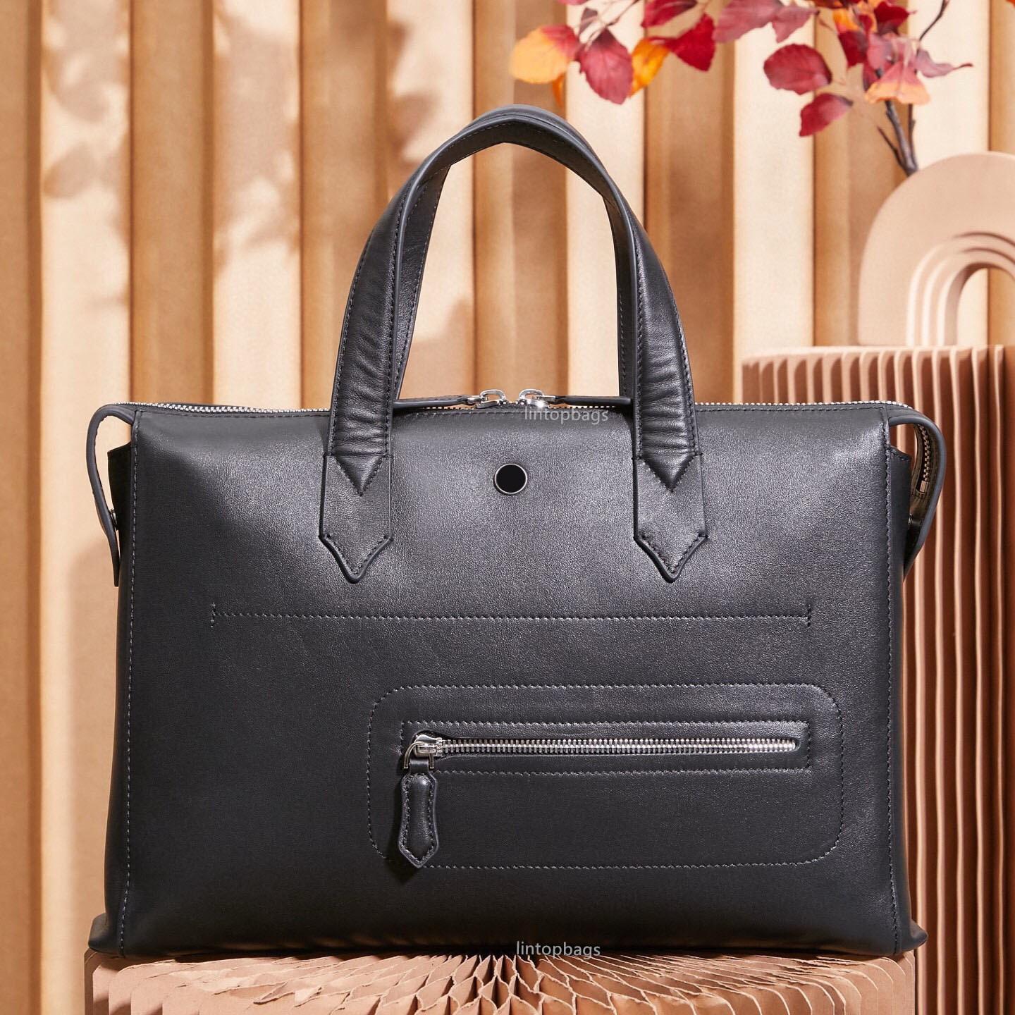 Top Quality Designer Men's Soft Cowhide Briefcase Genuine Leather Business Messenger Bag Luxury Women's Office Computer Bag Vintage Com