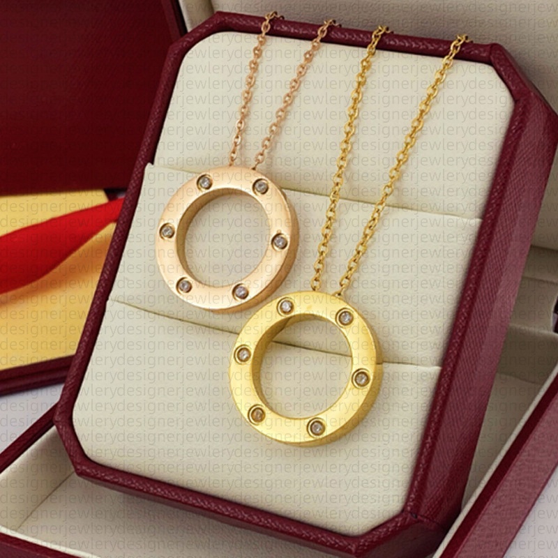 luxury fashion pendant necklace designer jewelry for women men classic career related functions stianless steel diamond christams gift love designer