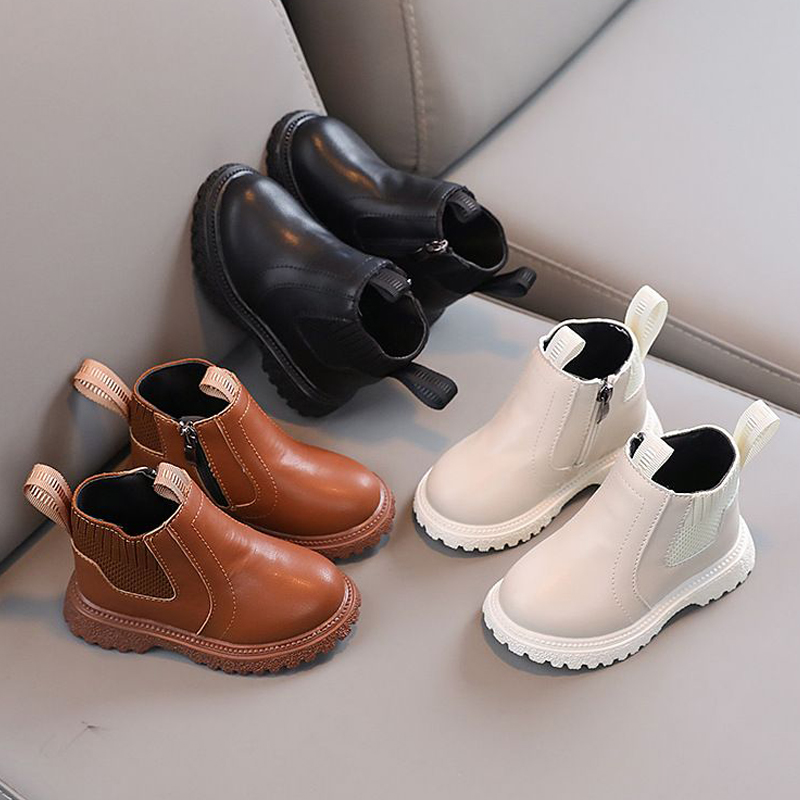 Fashion Kids Boots PU Leather Boots New Winter Children's Shoes Kidszworld Boys Girls Anti Slip Foot Warmer Toddler Snow Boots Sizes 22 - 30
