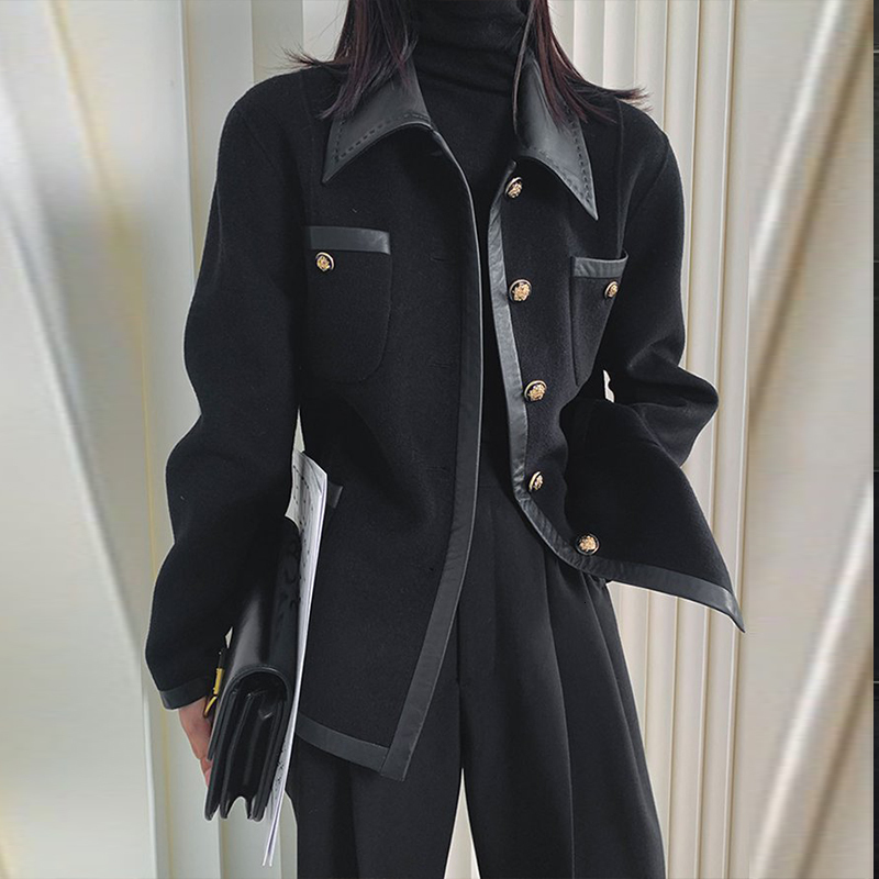 Modigirl Automne Vestes décontractées pour femmes revers lâches Splitjoint avec manteau de poche vêtements d'hiver femme 250815