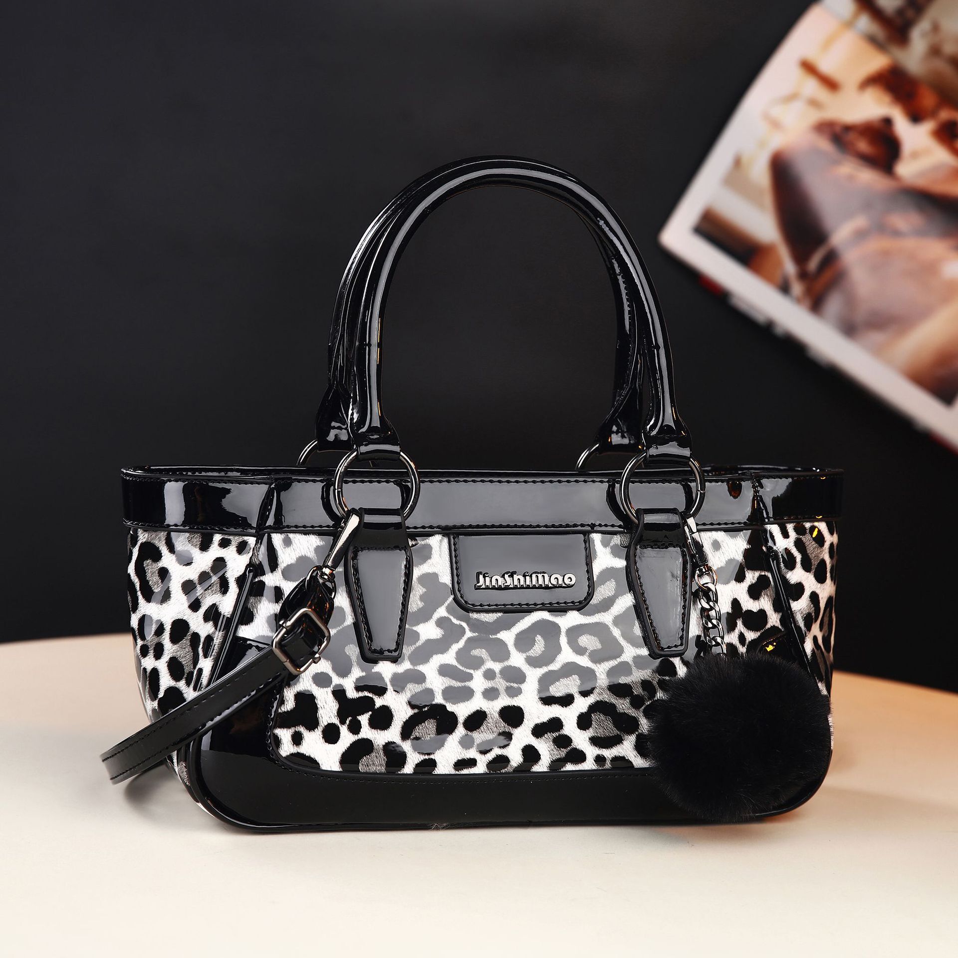 Fashion Luxury Bagdesigner Free Shipping Texture Leopard Print Handbag For Women 2025 Summer New Stylish Color-block Shell Bag Trendy Crossbody Bag