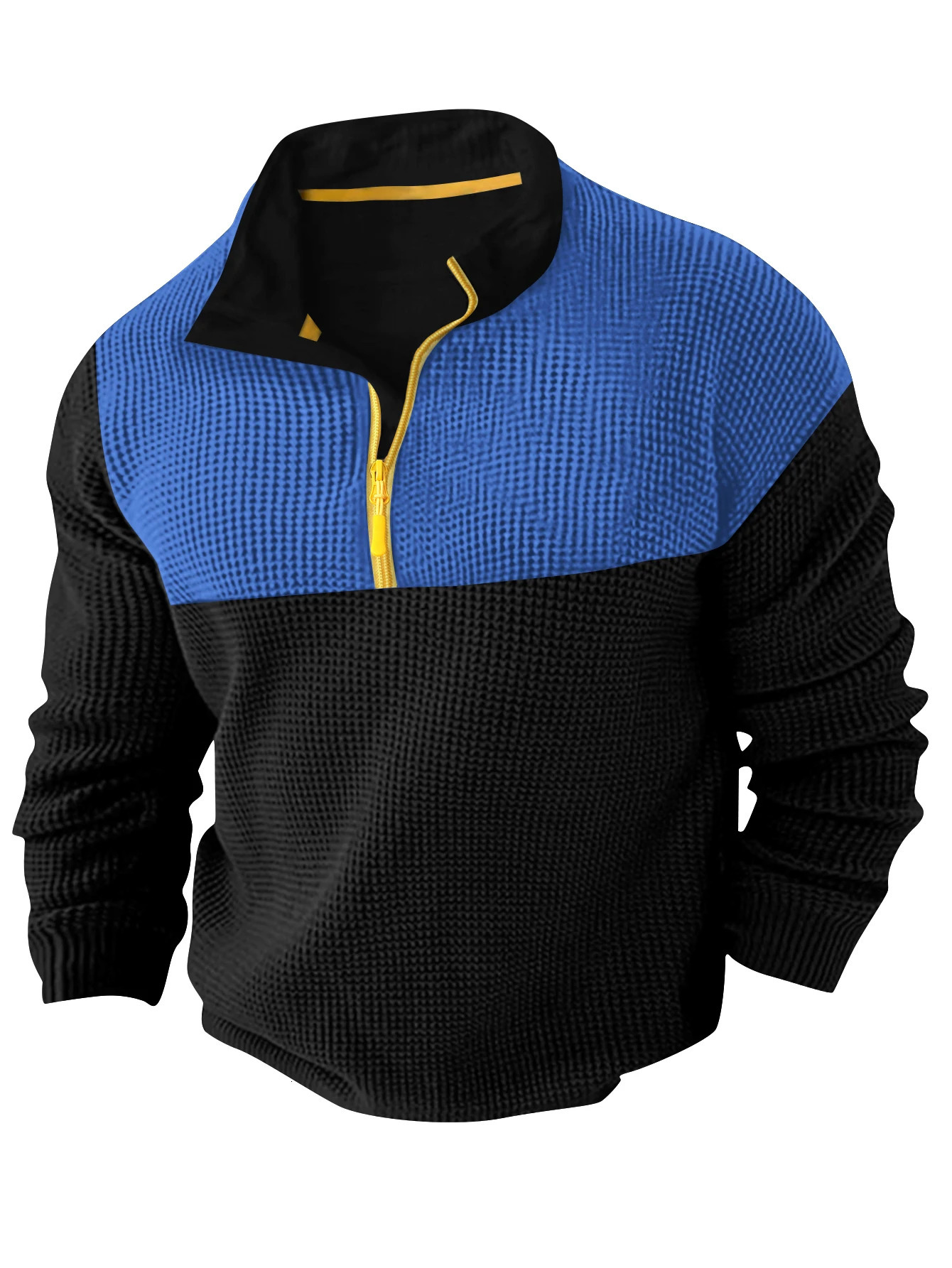 Spring Autumn Mens Athleisure Workout Color matching Zipper Long Sleeve Tshirt High Quality Gym Sport Shirt Tops Male 250818