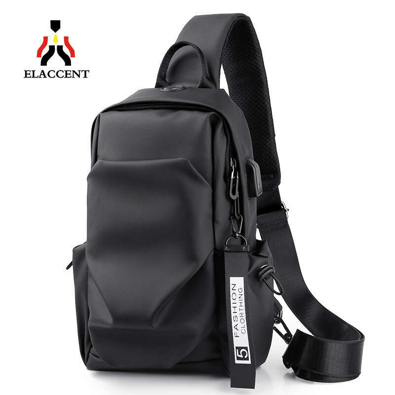 New Men's Chest Fashion Crossbody Simple Portable USB Charging Port Casual Small Backpack Travel Small Shoulder Prettry Style Female Mini Handb