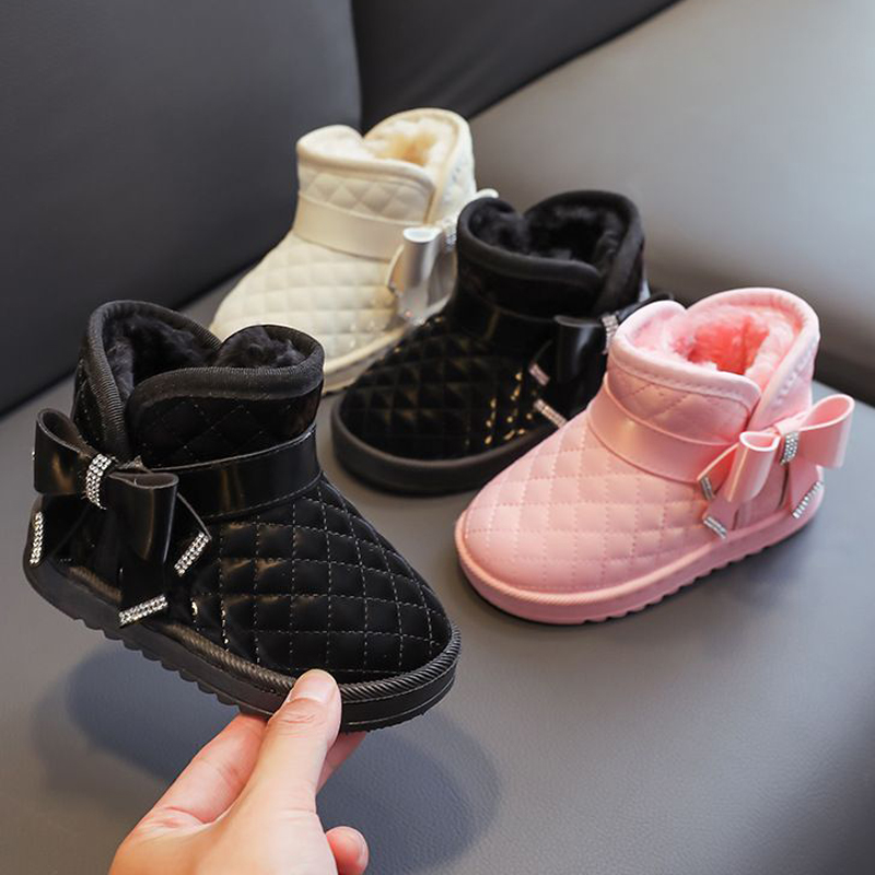 Kids Snow Boots Girls Cotton Shoes Winter Plush Warm Non-slip Children Kidszworld Baby Infant Girls Ankle Boots Girl Toddler Shoes Size 19 - 36 K021