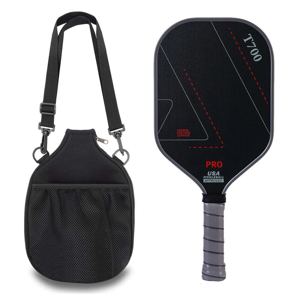 Toray Carbon Fiber T700 Pickleball Paddle Textured Rough Style Shoulder Bag 16Mm Graphite