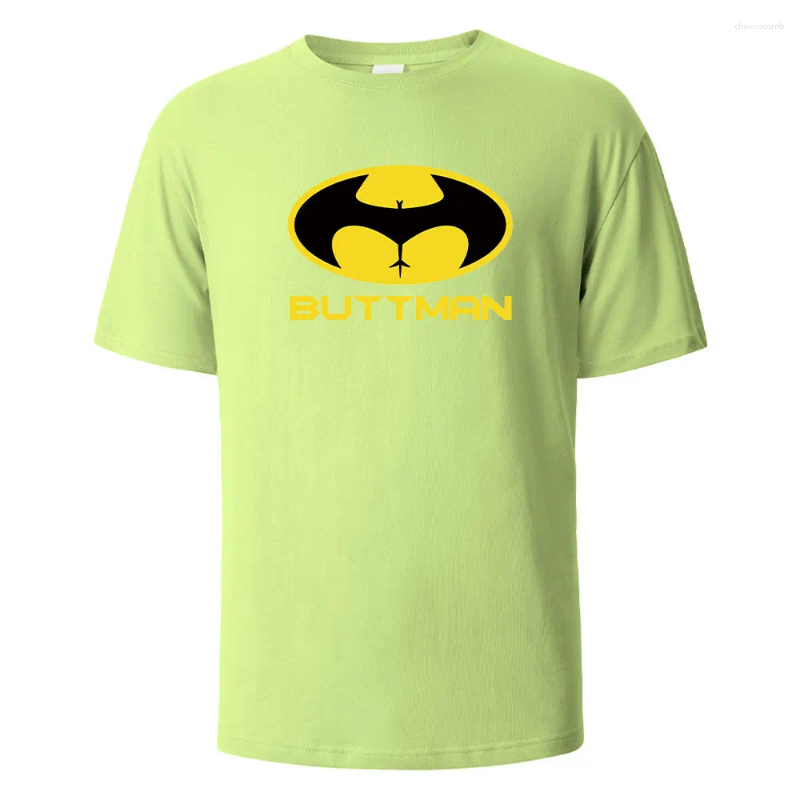 Men's T Shirts Buttman Print T-Shirt Summer Tees For Men Women Cotton O-neck Oversize Casual Short Sleeved Tops