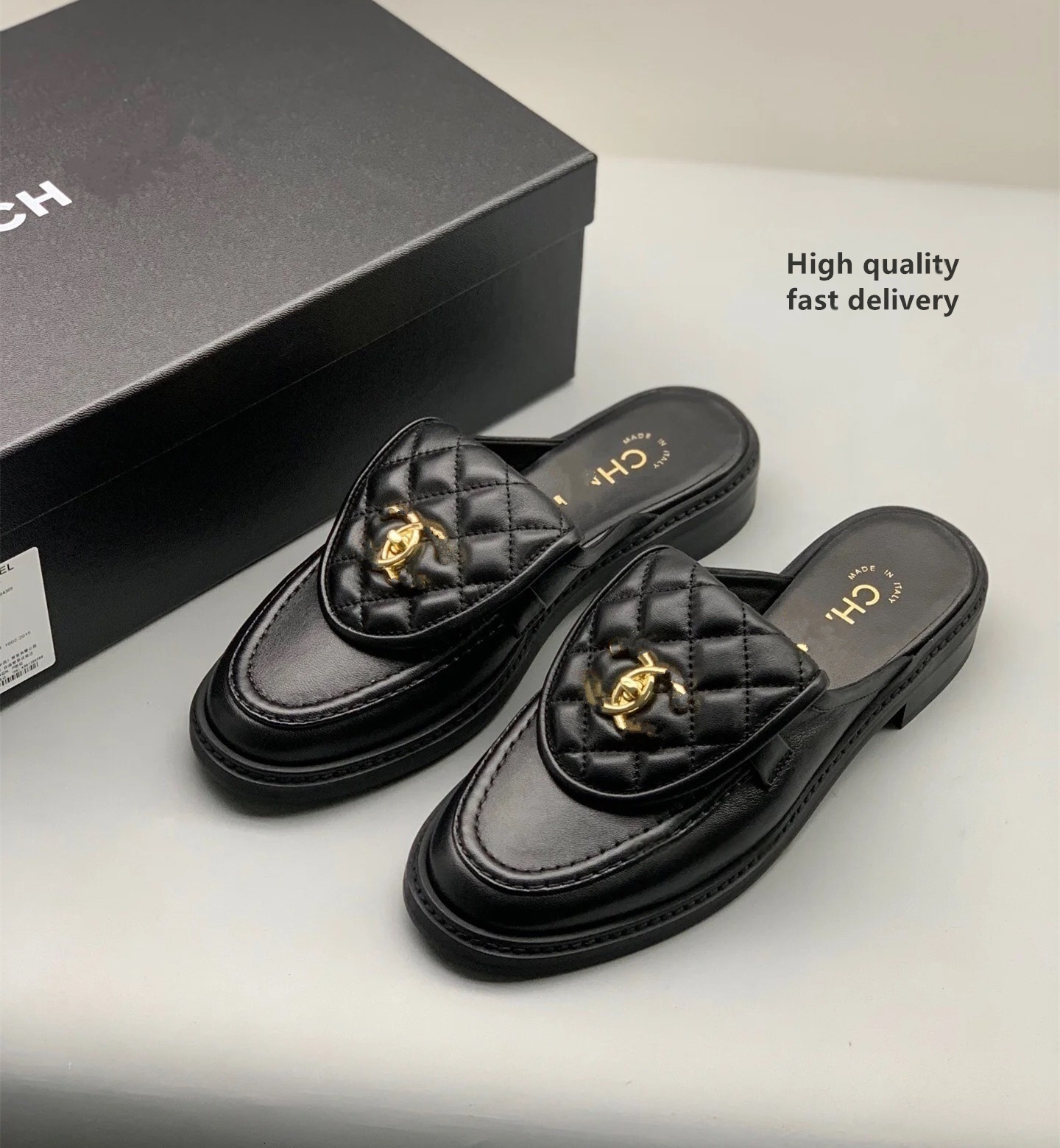 2025 Fashion Designer Femme High Heels Round Toe Flats Platform Shoes Chaussures en cuir sac à dos décontracté avec boucle coulissante Chaussures