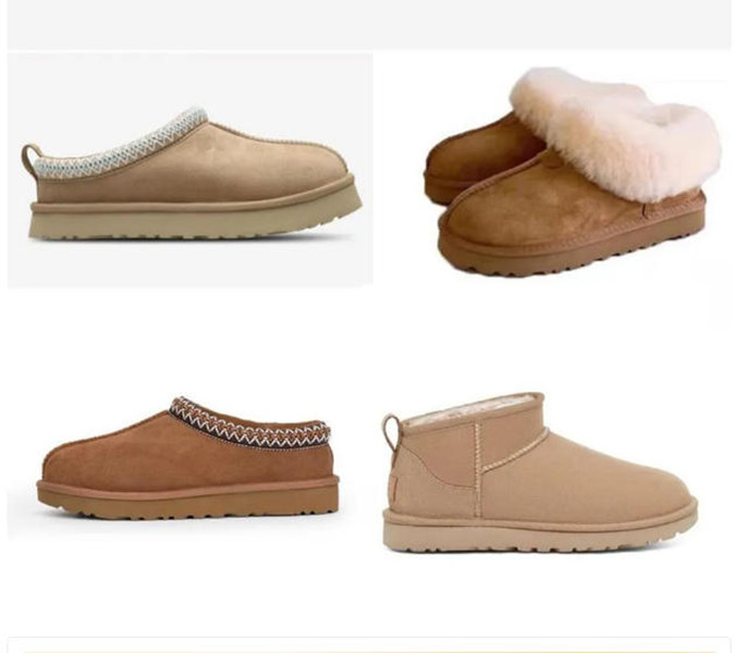 Man women boots tasman slippers Classic Gege ethnic style ultra mini boots cozy Sheepskin Braided plush snow boots Winter Warm Boots beautiful Gifts