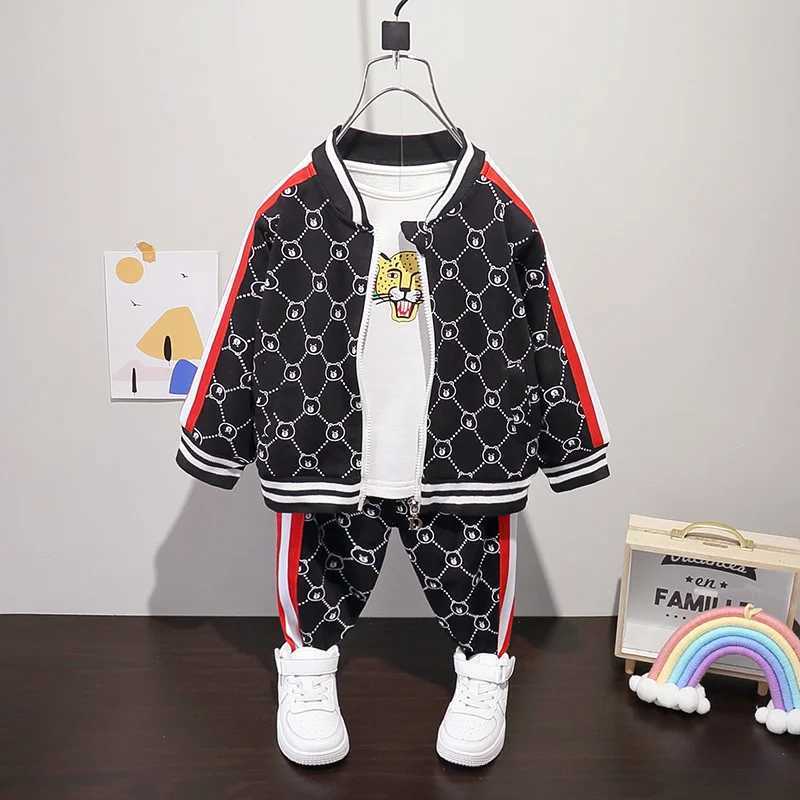 Spring Clothing Sets Boys Clothes Autumn Children Fashion Cotton Coats TShirts Pants 3pcs Tracksuits For Baby Kids Sports Suits Outfits W251126-image-1088150050
