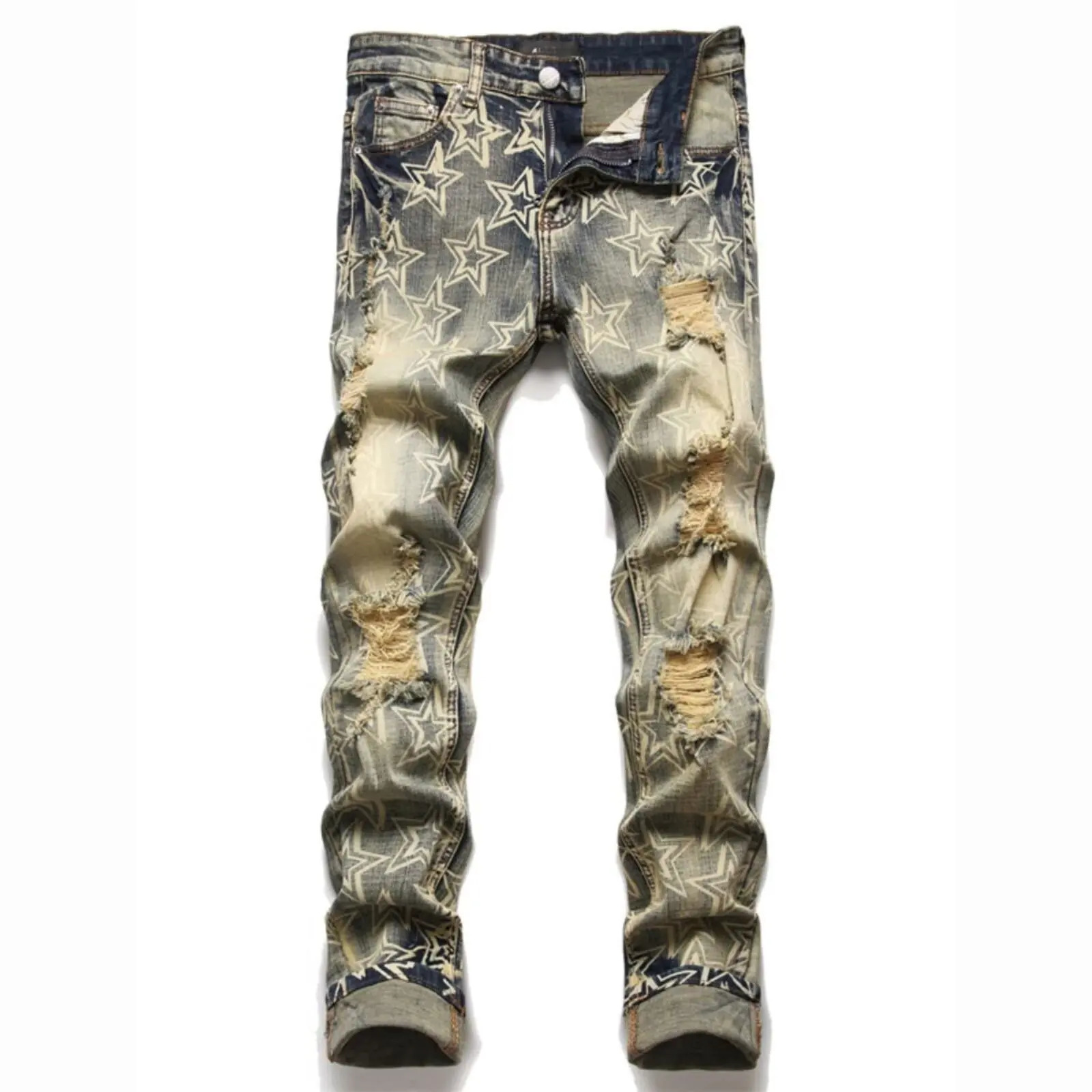 Denim Pants for Men Jeans Baggy Mens Trousers Wide Leg Slim Fit Jean Man Clothing Flared Male Cargo Y2k Shorts 250818