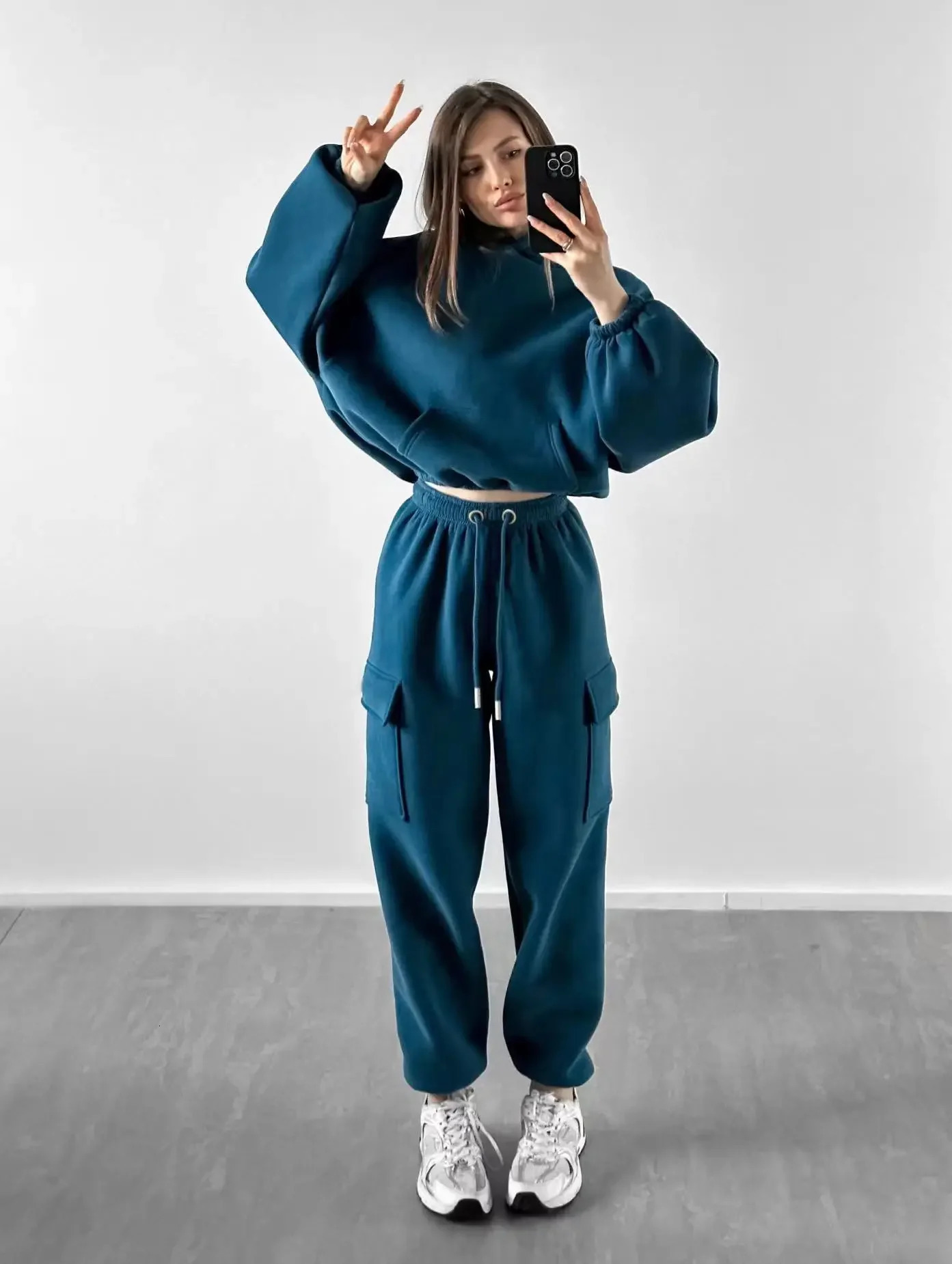 Les sweats à capuche et les pantalons d'automne sont des vêtements pour femmes deux pièces Sweatshirts pantalons ensembles pour les vêtements élé