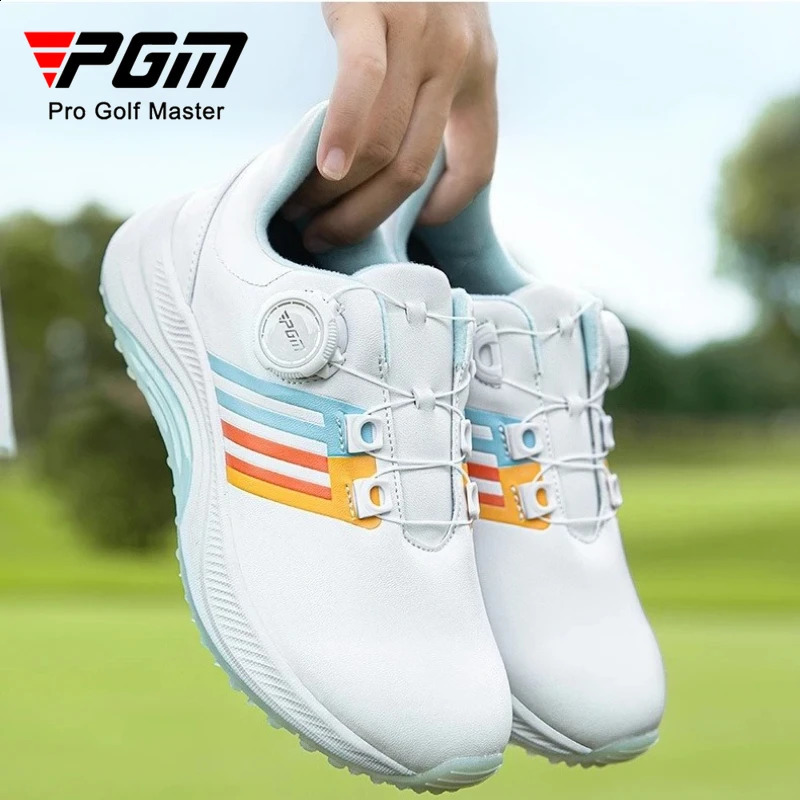 PGM Chaussures de golf pour enfants pour adolescents Antifroping anti-glisser les filles Roobs Coelaces Boys Sports Sneakers XZ427 250812