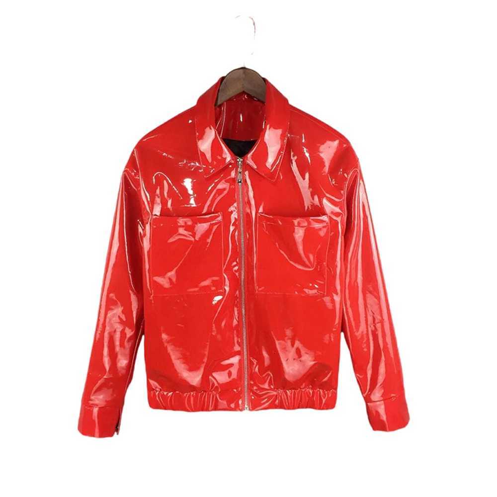 Glossy Patent Leather Jacket for Men Long Sleeve Coat Shiny Motorcycle Jacket Fetish Clubwear Mens Fashion Turn Down Collar XJ250818