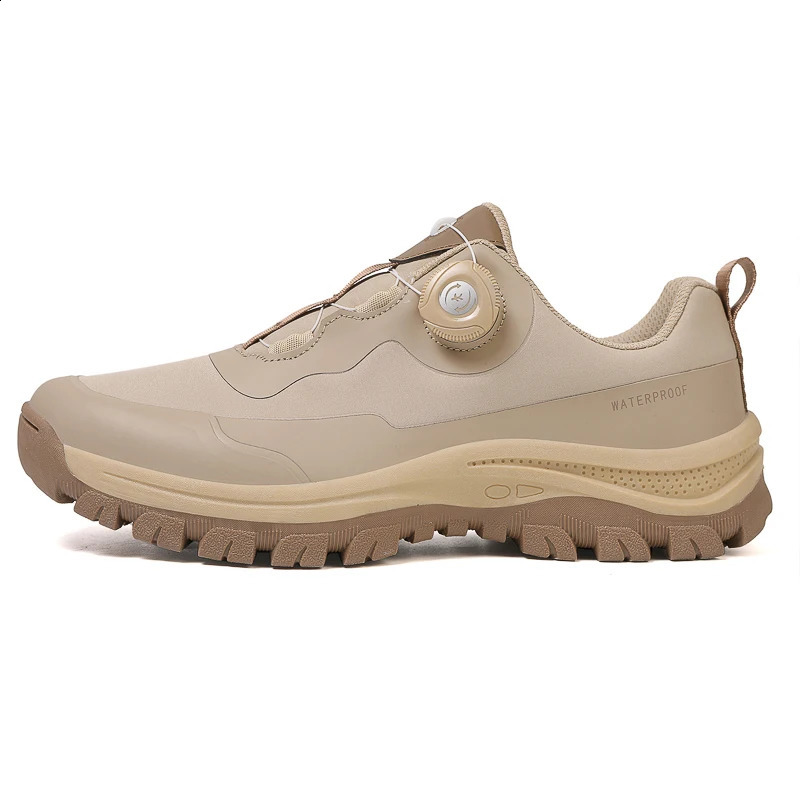 Men Casual Leather Shoes Classic Waterproof High Quality Women Climbing Outdoor Sneakers Trekking Footwear 250815