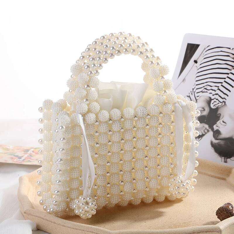 Designer Bags Noble Crystal Beaded Evening Bag Wedding Clutch With Chain New Handmade Pearl Chain Shoulder Handbag Evening Dress Bag Luxury Bag