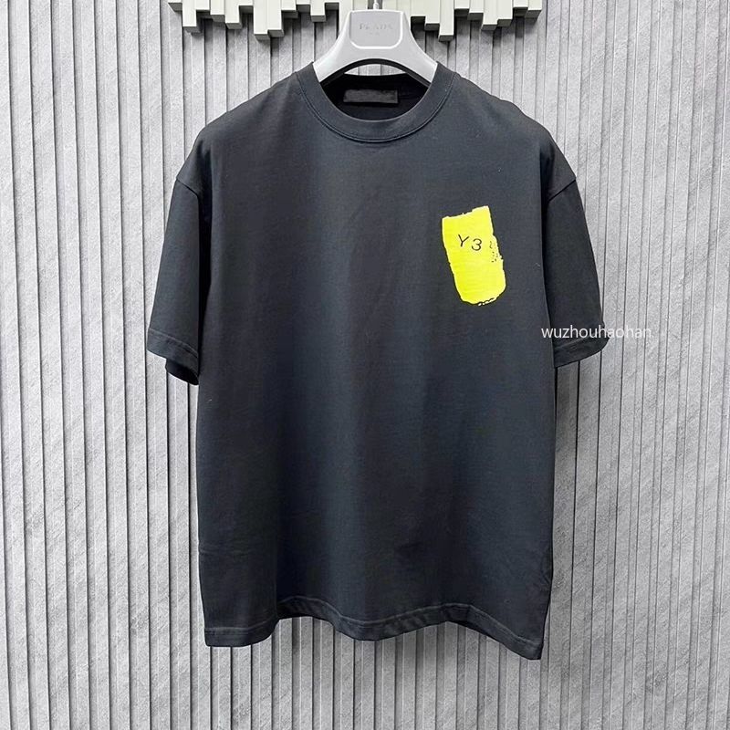 Men T Shirts Spring and Summer y3 Loose Silicone Cotton Casual Short Sleeve T-shirt Y1289