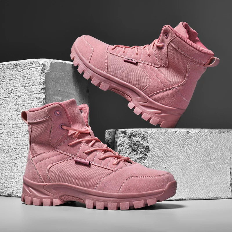 Outdoor Couple Boots Desert Hiking Mens and Womens Shoes HighTop Breathable Combat Training Casual 250815