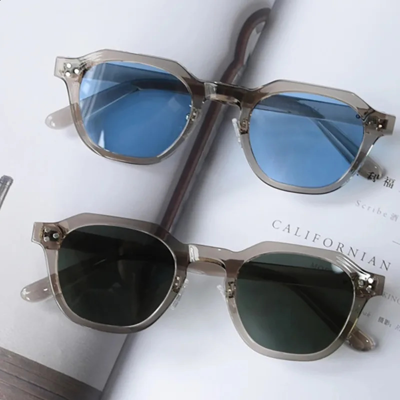 Korea Polarized Sunglasses Men Small Frame Driving Eyewear TR90 Fashion Polygon Square Sun Glasses Women 250815