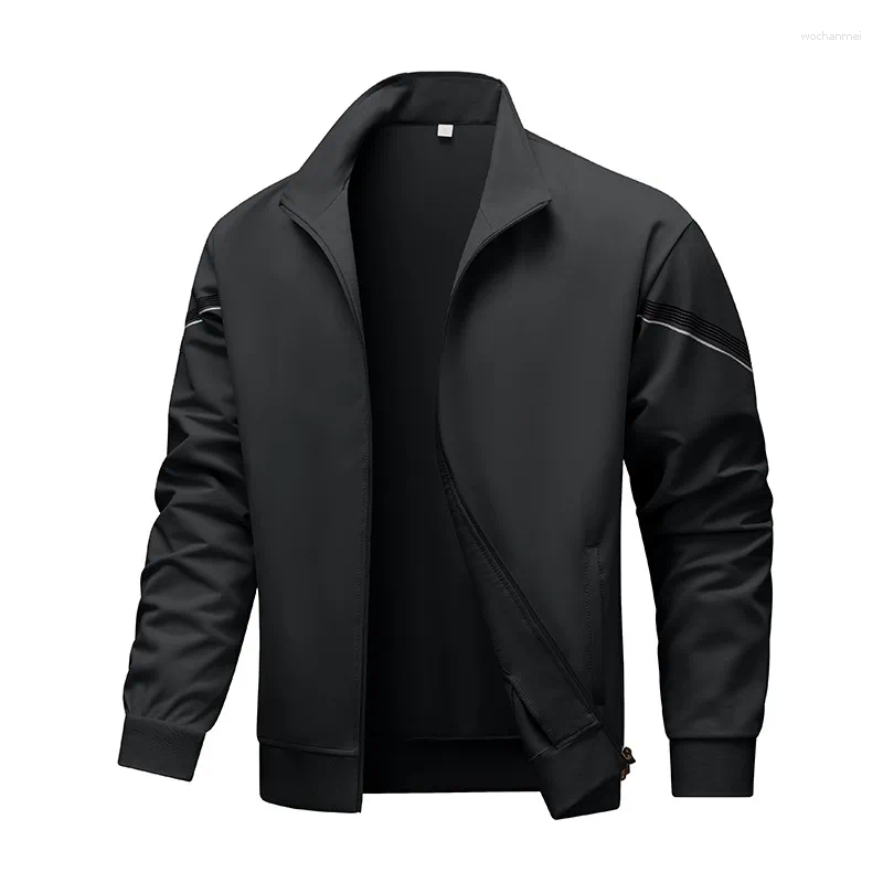 Men's Jackets Thin Jacket Coat Men Windproof Trendy Lightweight Long Sleeve Versatile Pure Color Korean Style