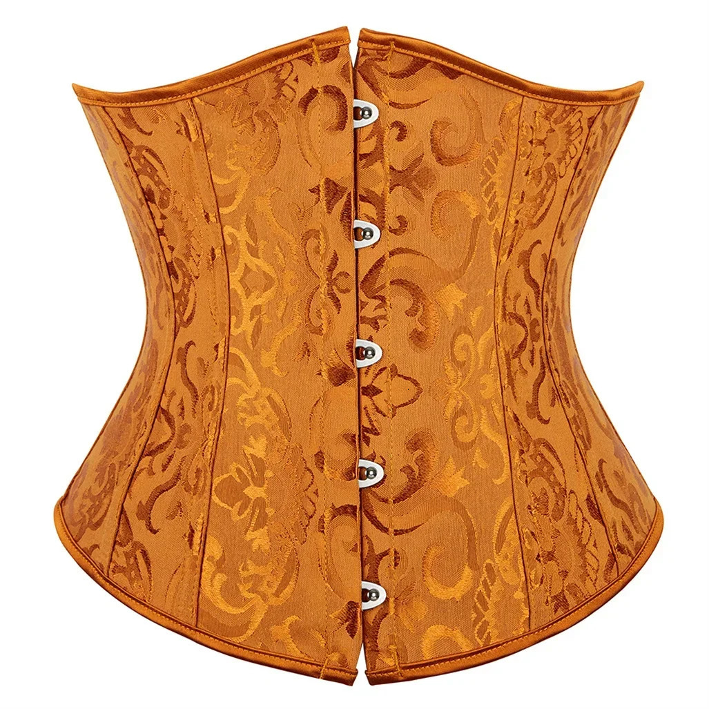 Womens Corset Underbust Floral Gothic Corsets Sexy Jacquard Bustiers Waist Trainer Bustier Woman Carnival Costume Plus Size 250818