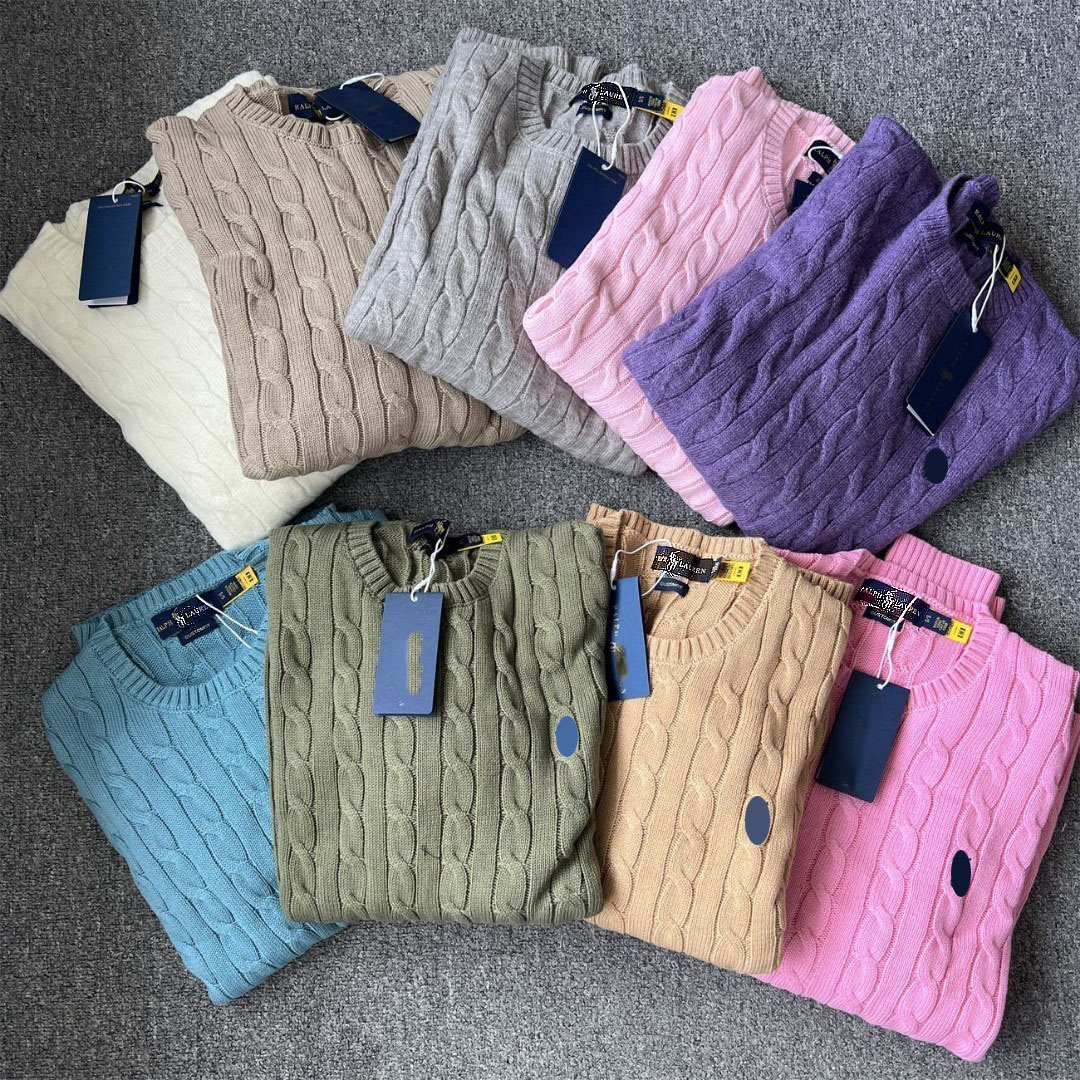 Designer Women Sweater round neck Knitted for Autumn Winter Vintage Embroidered Twisted Flower Knitted Sweater Top for Women