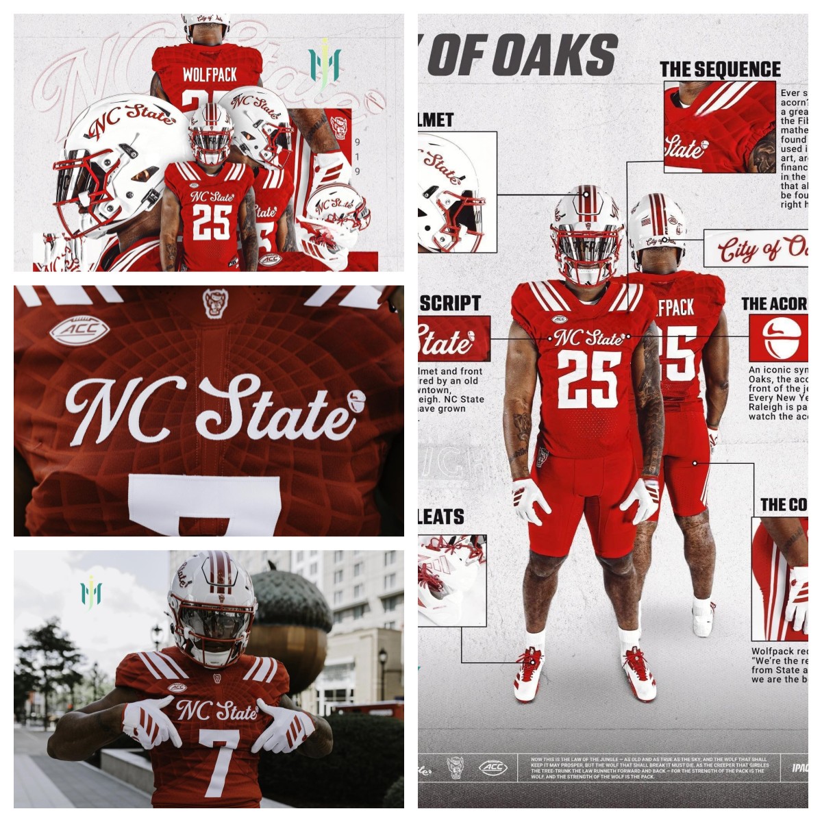 2025 NC State 'THE CITY OF OAKS' CUstom Football Jersey - all Stitched Mens women Youth Porter Rooks DJ Collins Micah Crowell Savion Jacks