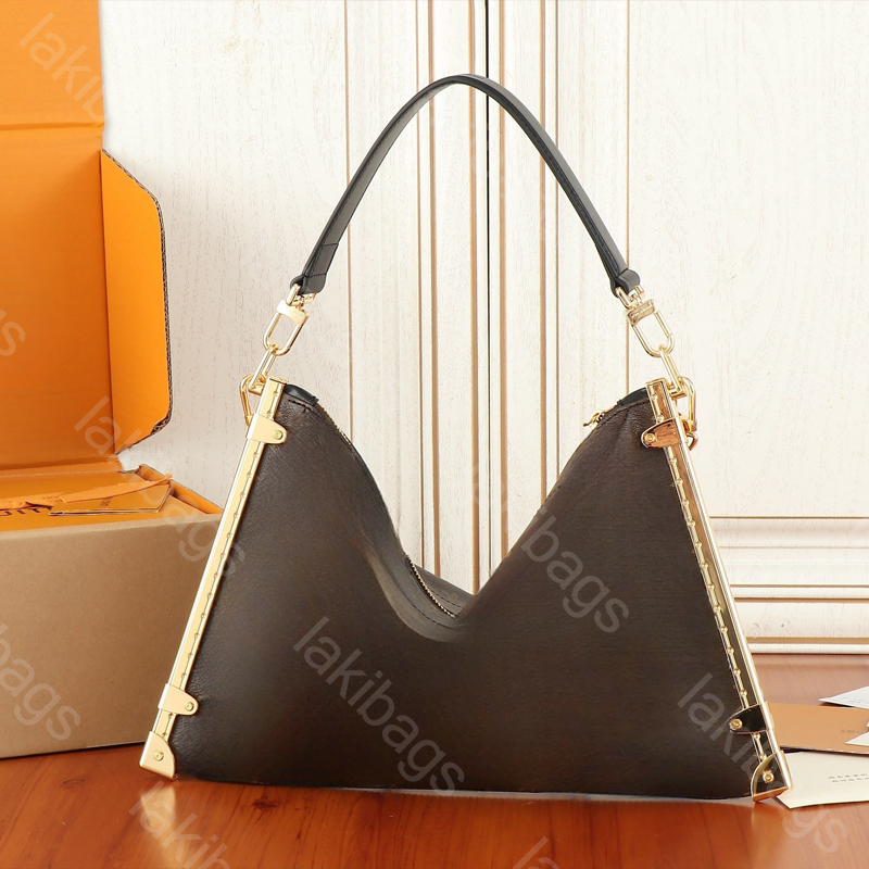 Sac à bandoulière en cuir de vache Lucky Trunk Chain Sac Femme Femme sac à main sacs fourre-tout avec un cadre en métal et un sac d'épaule de mod
