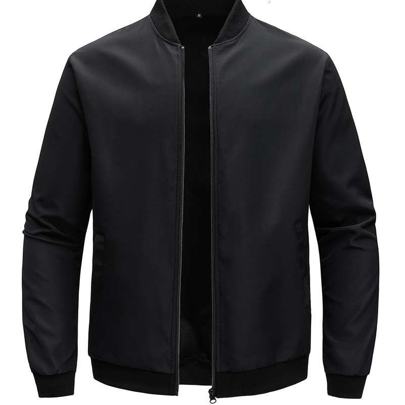 Spring and Autumn Baseball Collar Short Loose Solid Color Jacket Mens Business Casual Thin Coat Trend 250804CJ