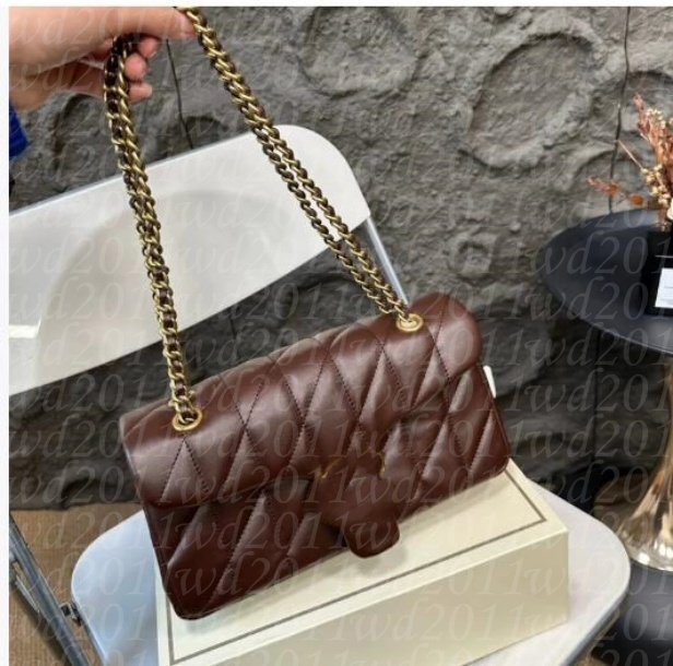 High quality leather designer fashion quilted chain Shoulder Women crossbody envelope Wallets Classic flap handbag lady Clutch bag