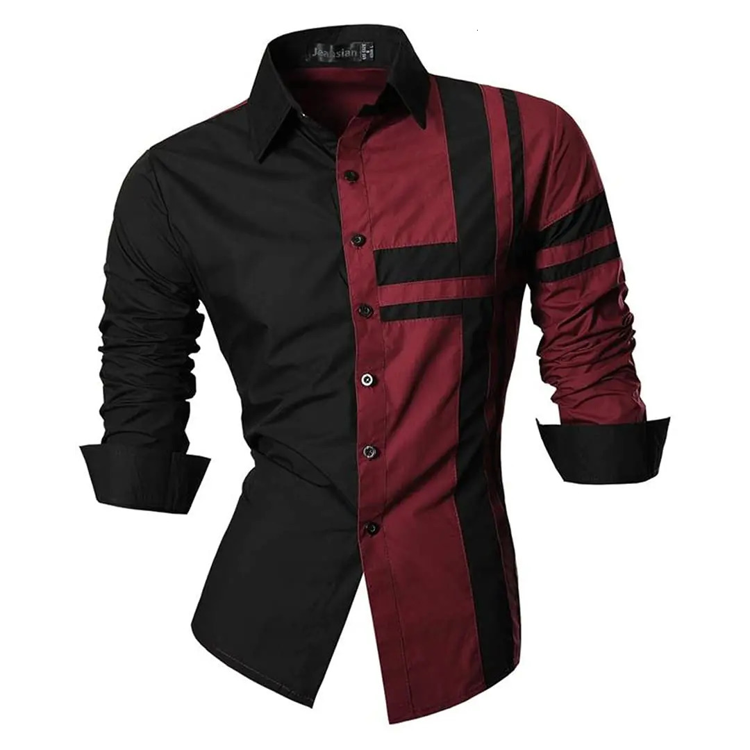 Mens retro red cross pattern shirt 3D simple allmatch printed longsleeved mens casual fashion hiphop neutral clothing 250808