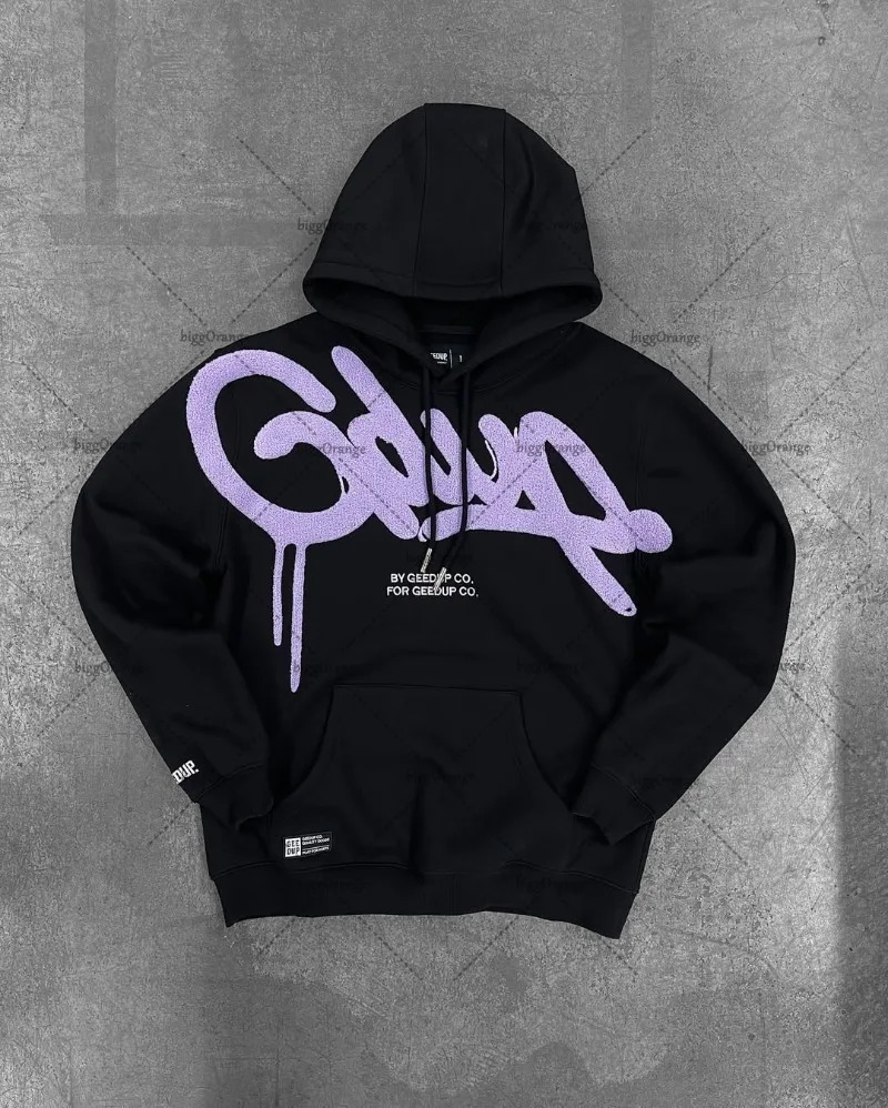 American Street Hip-hop Colorful Letter Stripes Fashion Oversized Hoodie Men Harajuku Retro Punk Casual Loose Sweatshirt Women 250818