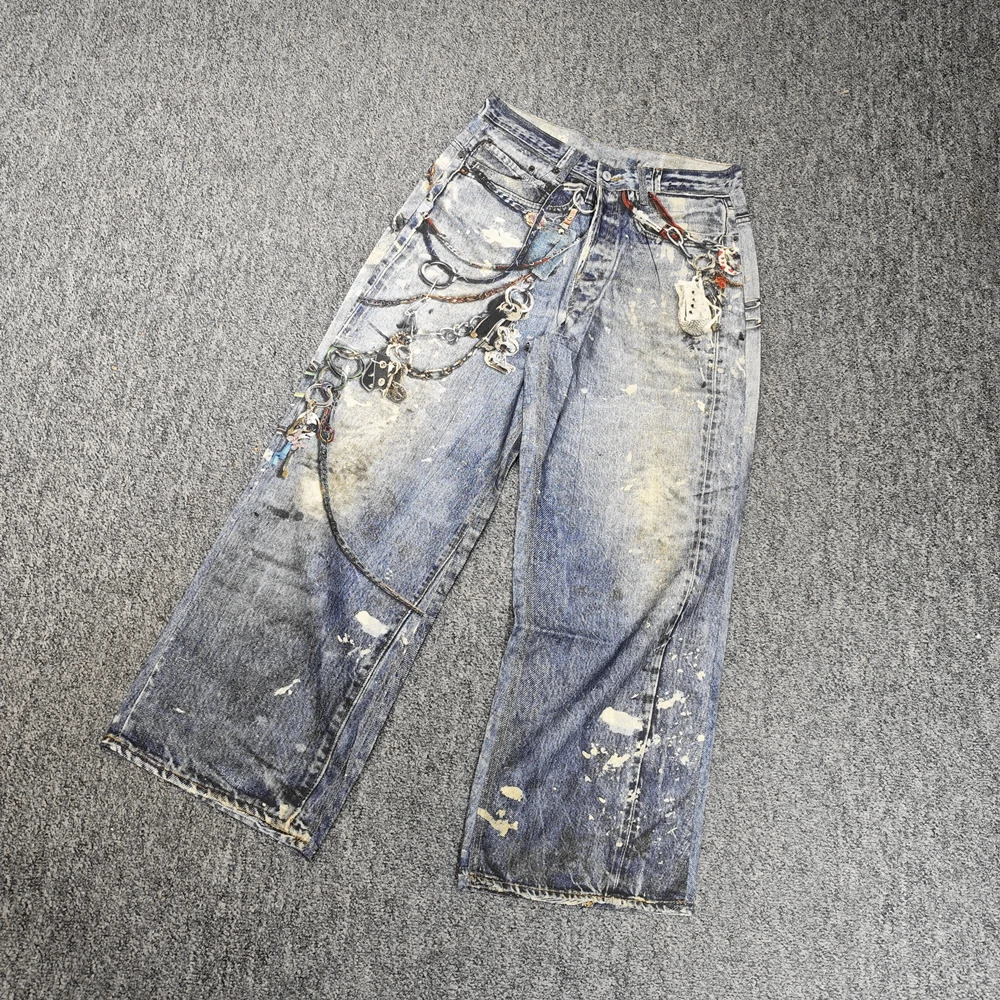 Yao Fashion Loose Vintage Streetwear High Quality Trend Oversize Casual Digital Printed Pants Graphics Jeans For Men 250818