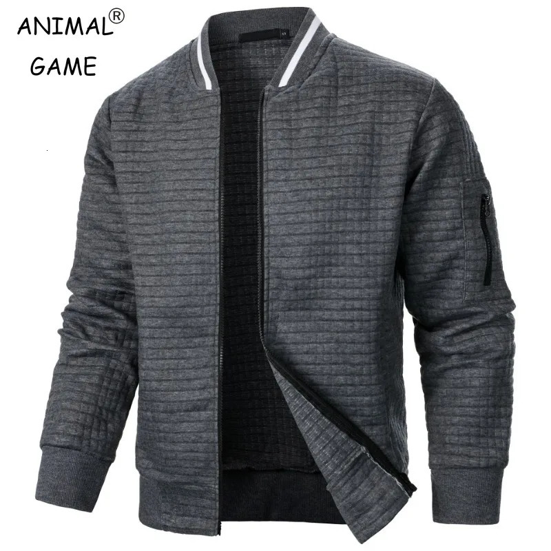 Autumn Mens Long Sleeve Zipper Jacket Stand Up Coats Sport Outdoor Sweatwear Winter Warm Baseball Collar Sweatshirts250819